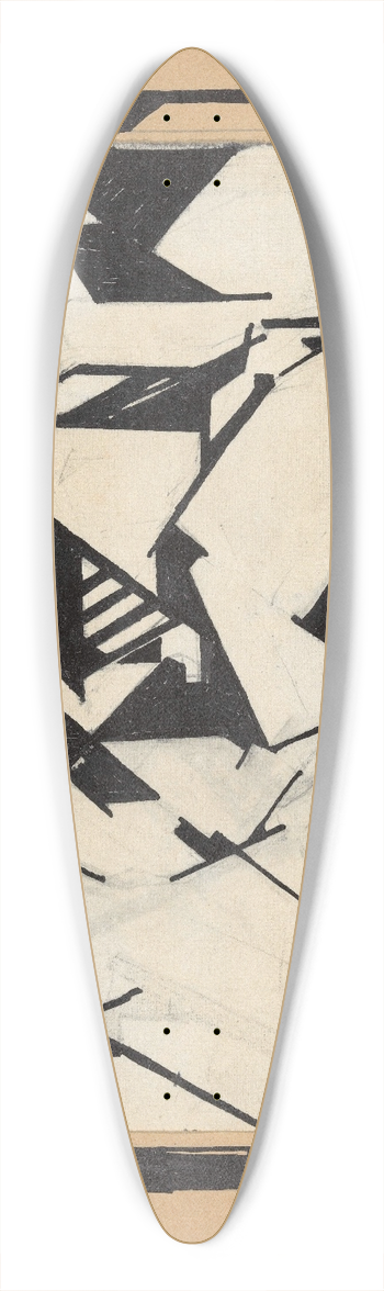 Reijer Stolk - Ruiter 39.3 inch art pintail longboard deck