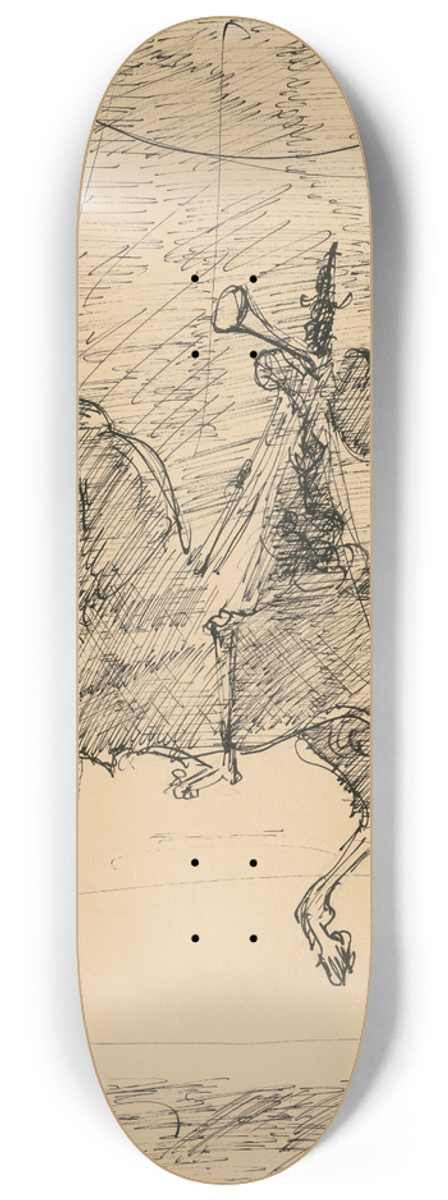 Cyprin Majernk - Clown on a Horse 8.25 inch art skate deck