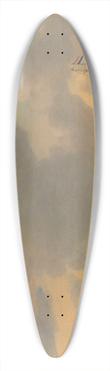 Reinier Nooms - View of Tunis 39.3 inch art pintail longboard deck