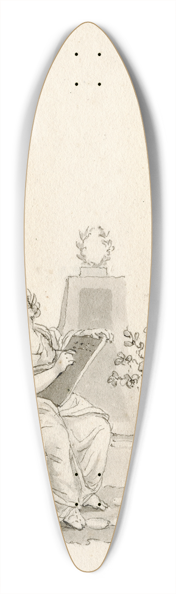 Reinier Vinkeles - Titelblad: gelauwerde, schrijvende vrouw, met attributen 39.3 inch art pintail longboard deck