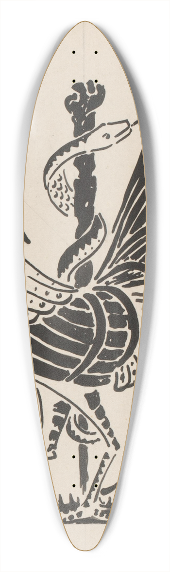 Reinier Willem Petrus de Vries - Haan met esculaap 39.3 inch art pintail longboard deck