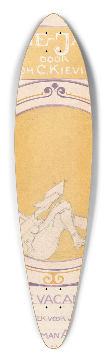 Reinier Willem Petrus de Vries - Joh. C. Kievit, Jaepie-Jaepie. In de vacantie 39.3 inch art pintail longboard deck