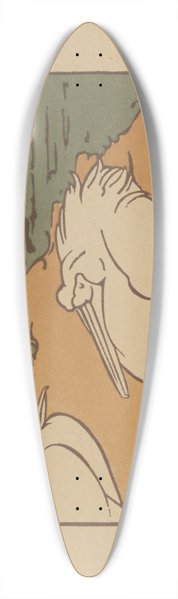 Reinier Willem Petrus de Vries - Twee pelikanen aan de waterkant 39.3 inch art pintail longboard deck