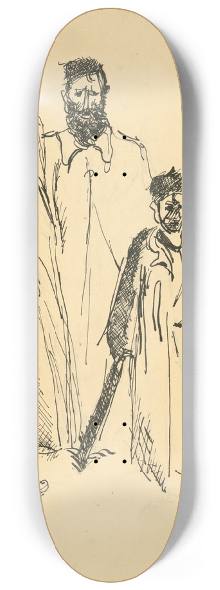 Cyprin Majernk - Drawing for the Short Story The Wise Mens Well from Selma Lagerlf 8.25 inch art skate deck