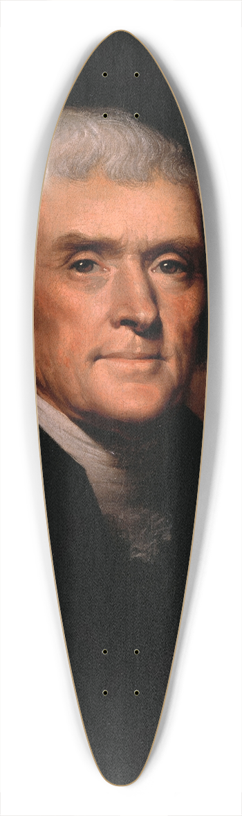 Rembrandt Peale - Thomas Jefferson 39.3 inch art pintail longboard deck