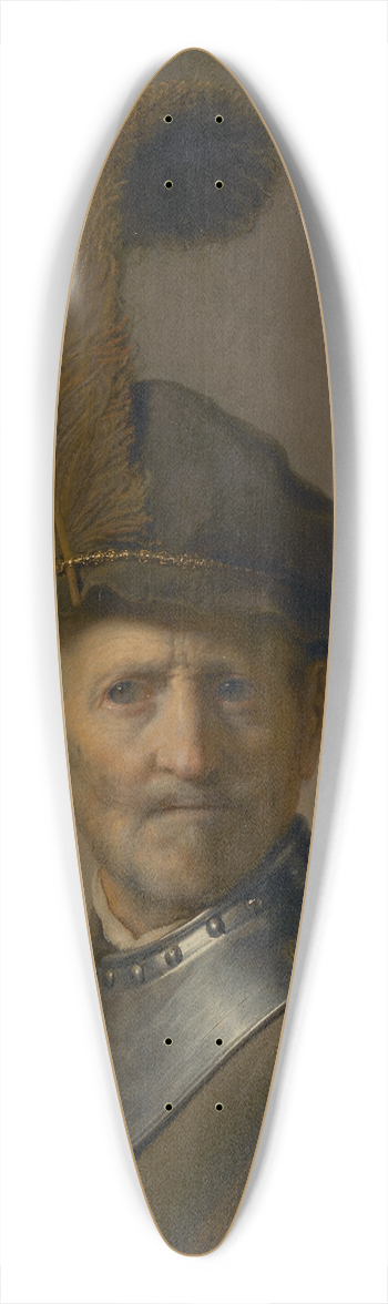 Rembrandt van Rijn - An Old Man in Military Costume 39.3 inch art pintail longboard deck