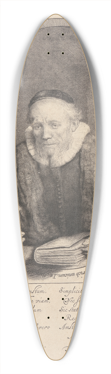 Rembrandt van Rijn - Jan Cornelis Sylvius, Preacher 39.3 inch art pintail longboard deck