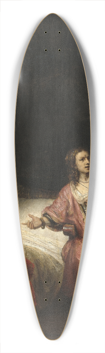 Rembrandt van Rijn - Joseph Accused by Potiphars Wife 39.3 inch art pintail longboard deck