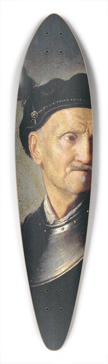 Rembrandt van Rijn - Man in Armour 39.3 inch art pintail longboard deck