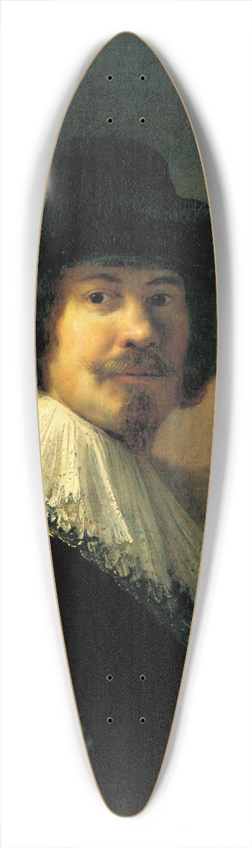 Rembrandt van Rijn - Portrait of a Man in a Broad-Brimmed Hat 39.3 inch art pintail longboard deck
