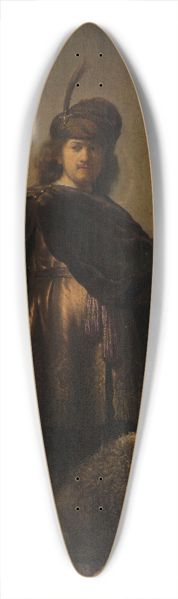 Rembrandt van Rijn - Portrait of the artist in oriental costume 39.3 inch art pintail longboard deck