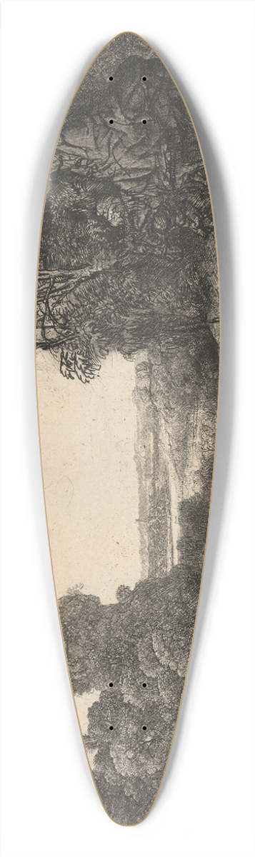 Rembrandt van Rijn - The Flight into Egypt 39.3 inch art pintail longboard deck