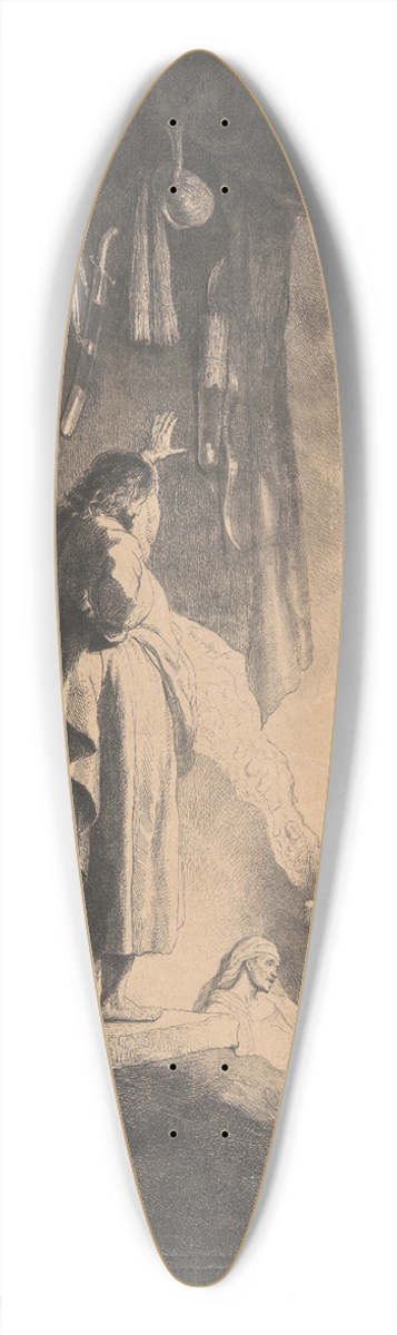 Rembrandt van Rijn - The Raising of Lazarus 39.3 inch art pintail longboard deck