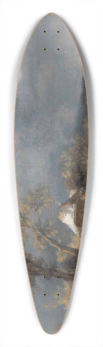 Remigius Adrianus van Haanen - Returning Home in a Winter Landscape 39.3 inch art pintail longboard deck