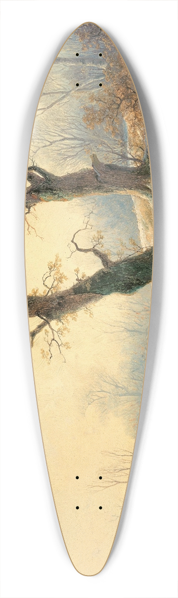 Remigius Adrianus van Haanen - Returning Home in Winter 39.3 inch art pintail longboard deck