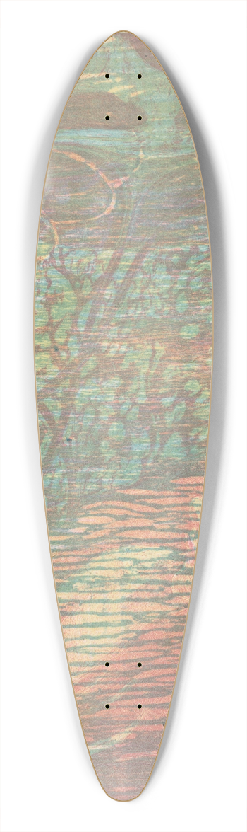Ren Georges Hermann-Paul - Frightened Nymph (Nymphe Effraye) 39.3 inch art pintail longboard deck