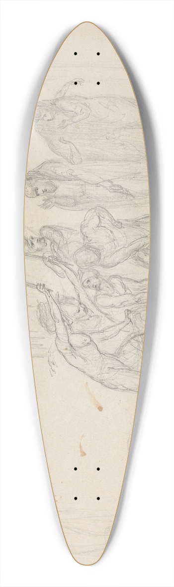Rev. William Warren Porter - Scene from The Mysteries of Udolpho 39.3 inch art pintail longboard deck