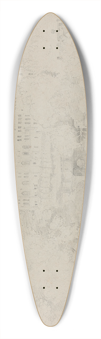 Rev. William Warren Porter - Warwick Castle 39.3 inch art pintail longboard deck