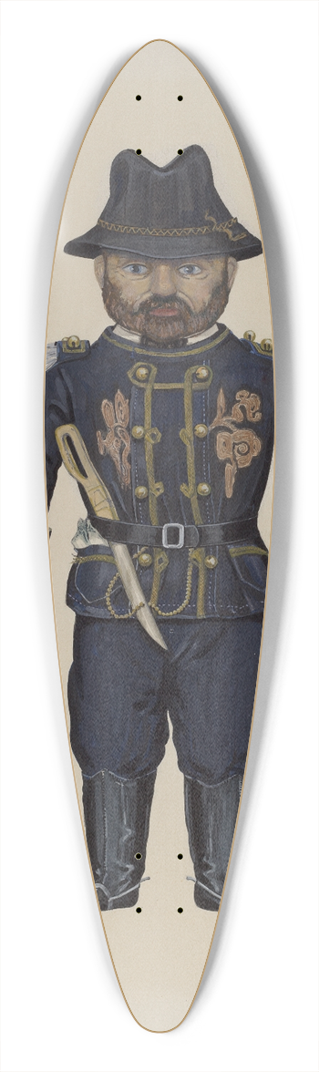 Rex F. Bush - Doll General Grant 39.3 inch art pintail longboard deck