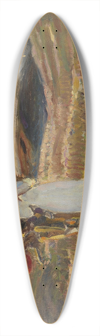 Richard Bergh - Sketch for The Knight and the Maid 39.3 inch art pintail longboard deck
