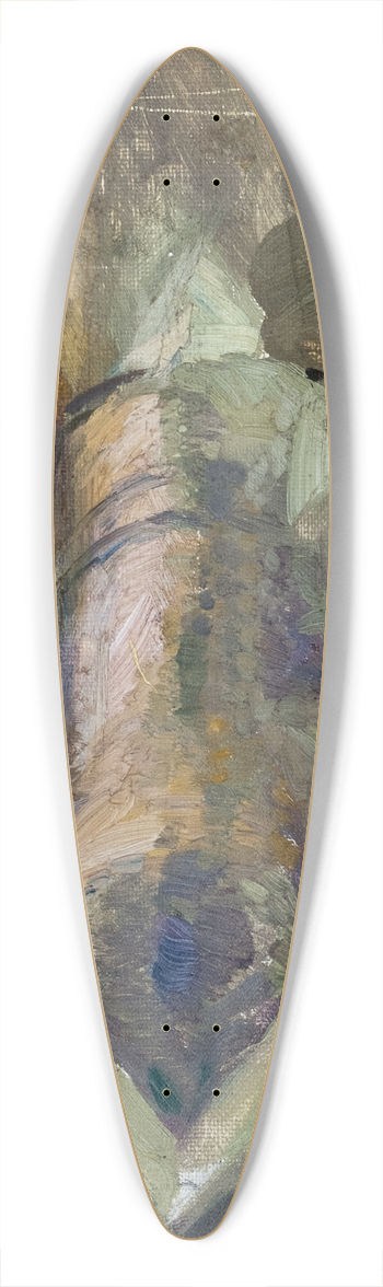 Richard Bergh - Sketch for The Knight and the Maiden (The Knights Shoe) 39.3 inch art pintail longboard deck