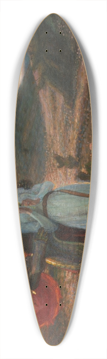 Richard Bergh - The Knight and the Maiden 39.3 inch art pintail longboard deck