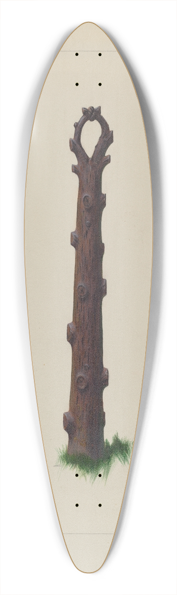 Richard Correll - Tree Trunk Hitching Post 39.3 inch art pintail longboard deck