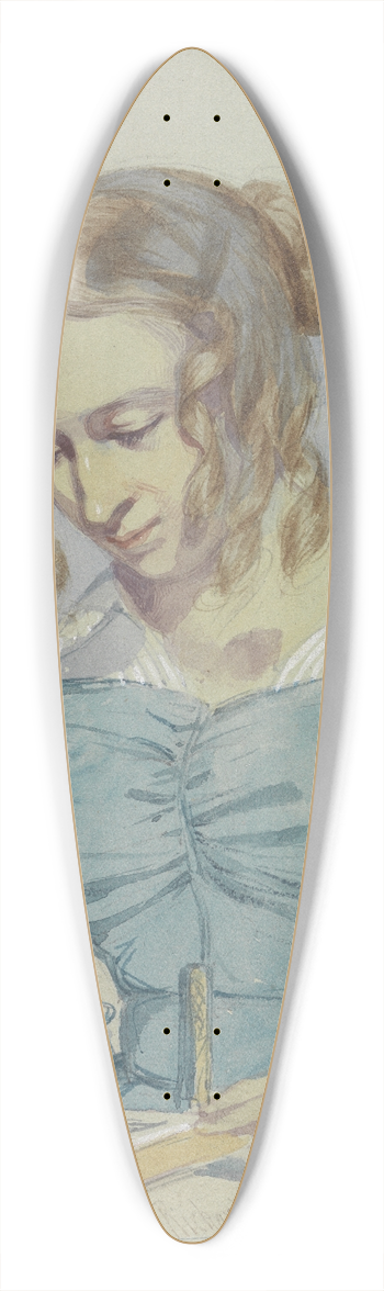 Richard Dadd - Portrait of Maria Elizabeth Dadd, the Artists Sister 39.3 inch art pintail longboard deck