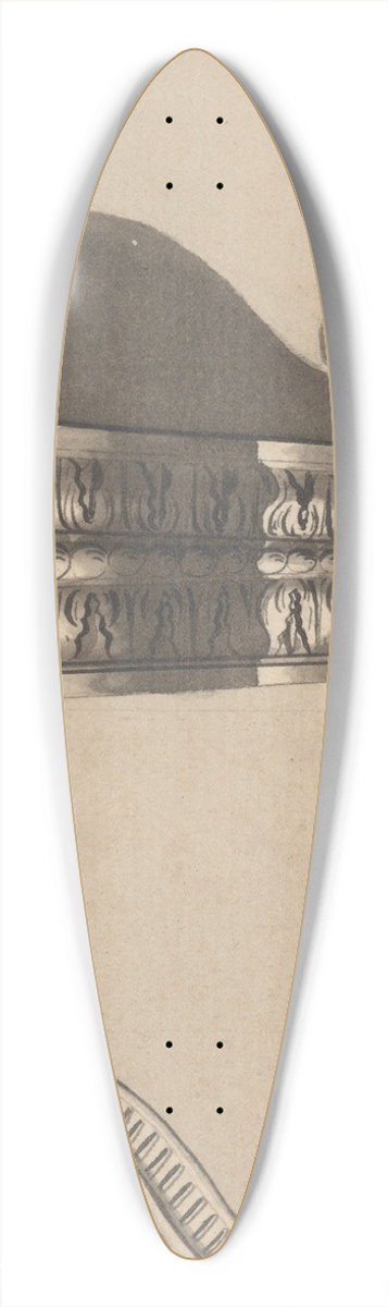 Richard de Lalonde - Two Views of a Bracket 39.3 inch art pintail longboard deck