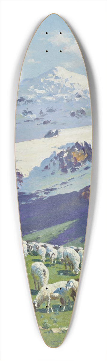 Richard Karlovich Zommer - Shepherd in the Caucasus 39.3 inch art pintail longboard deck