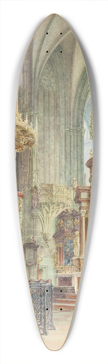 Richard Moser - Inneres des Stephansdoms mit Pilgramkanzel 39.3 inch art pintail longboard deck