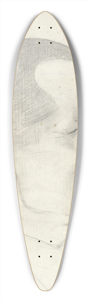 Richard Nicolas Roland Holst - Kop van een man met snor, van opzij 39.3 inch art pintail longboard deck