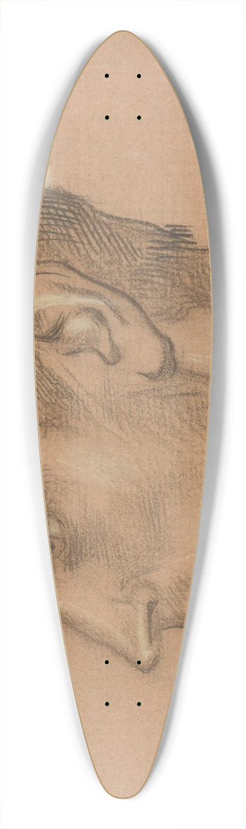 Richard Nicolas Roland Holst - Mannenkop van opzij 39.3 inch art pintail longboard deck