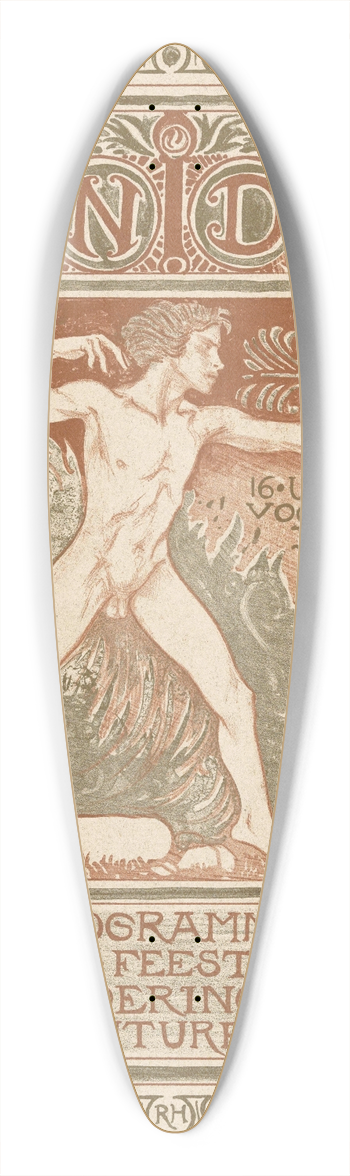 Richard Nicolas Roland Holst - Omslagontwerp voor; Feestprogramma van de Algemene Nederlandse Diamantbewerkersbond bij de invoering van de achturendag 39.3 inch art pintail longboard deck