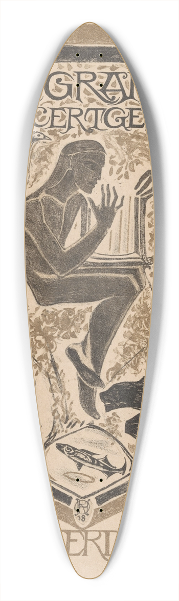 Richard Nicolas Roland Holst - Omslagontwerp voor; Programma van het Concertgebouw Amsterdam 39.3 inch art pintail longboard deck
