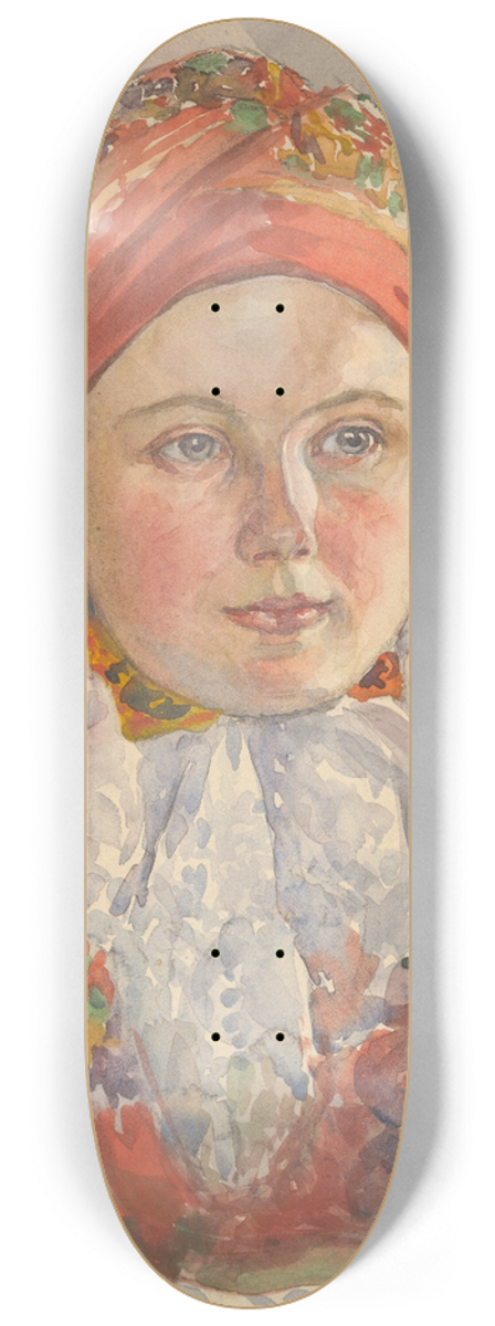 Cyril Mandel - Head of a Moravian Girl 8.25 inch art skate deck