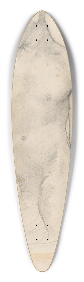 Richard Nicolas Roland Holst - Staand mannelijk naakt in de golven 39.3 inch art pintail longboard deck