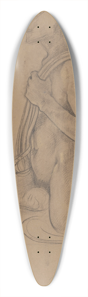 Richard Nicolas Roland Holst - Staand mannelijk naakt in het water met touw over de schouder 39.3 inch art pintail longboard deck