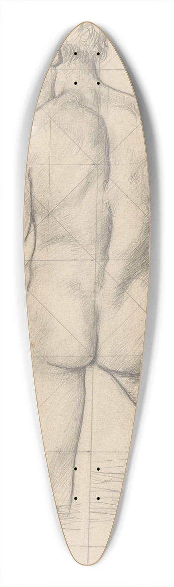 Richard Nicolas Roland Holst - Staand mannelijk naakt in het water, op de rug gezien 39.3 inch art pintail longboard deck