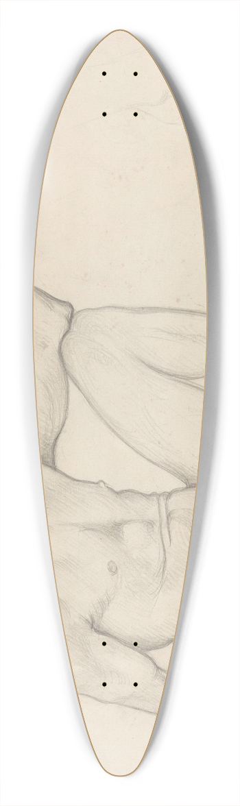 Richard Nicolas Roland Holst - Zittend mannelijk naakt met schaal 39.3 inch art pintail longboard deck