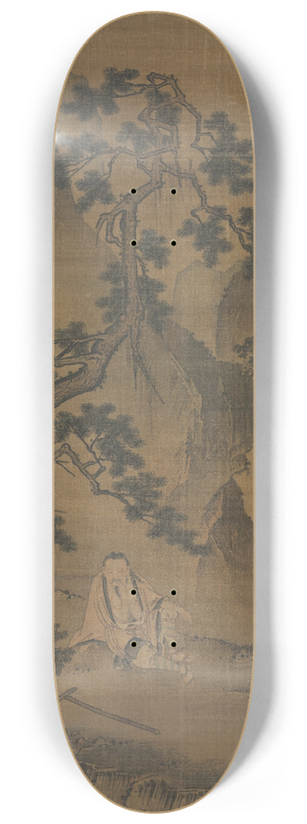 Dai Jin - The Hermit Xu You Resting by a Stream 8.25 inch art skate deck
