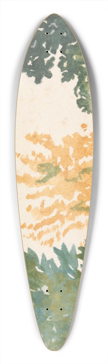 Richard Pettigrew Leitch - Foliage 39.3 inch art pintail longboard deck