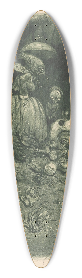 Richard Teschner - Die Gouvernante 39.3 inch art pintail longboard deck