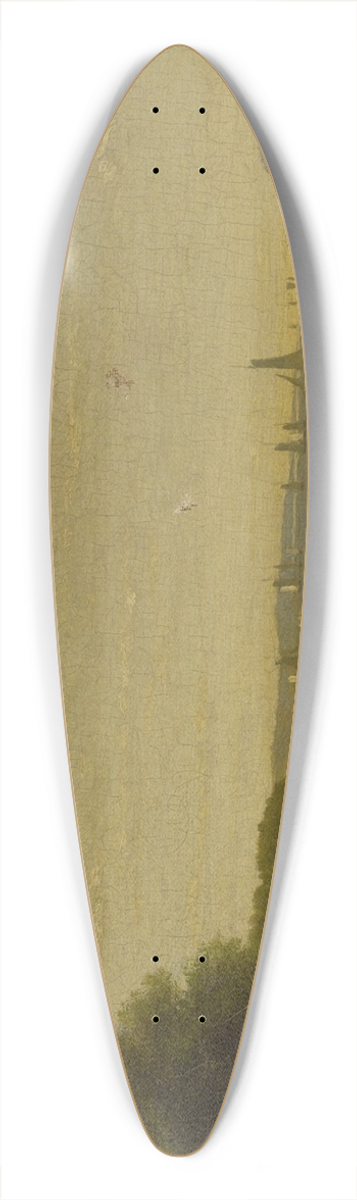 Richard William Hubbard - Along the Hudson River 39.3 inch art pintail longboard deck