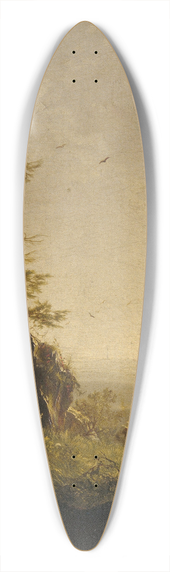 Richard William Hubbard - Morning on the Mountain 39.3 inch art pintail longboard deck