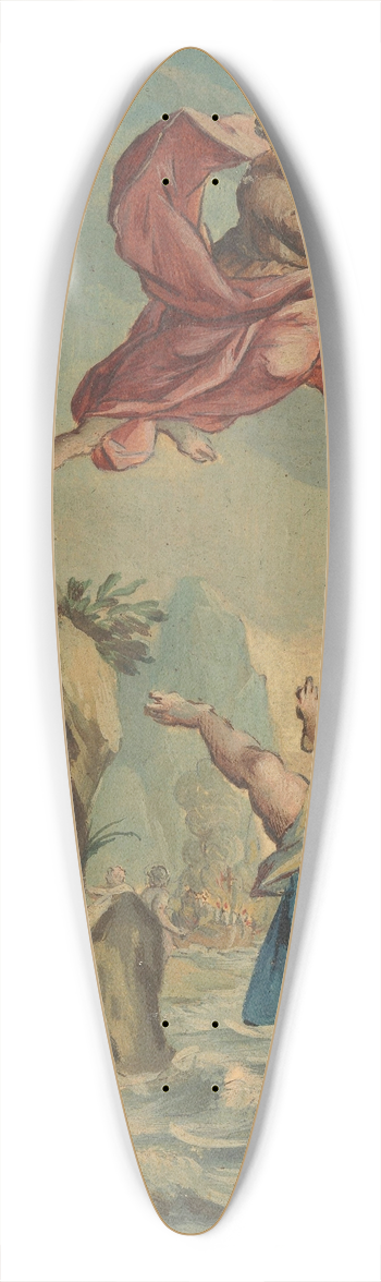 Rienk Keyert - Mentor gooit Telemachus van een rots en springt hem achterna 39.3 inch art pintail longboard deck