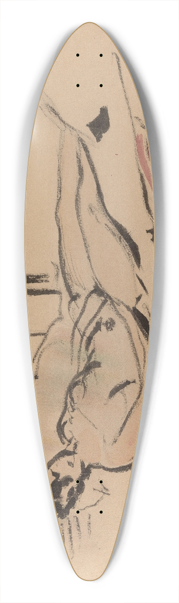 Rik Wouters - Lying Nude 39.3 inch art pintail longboard deck