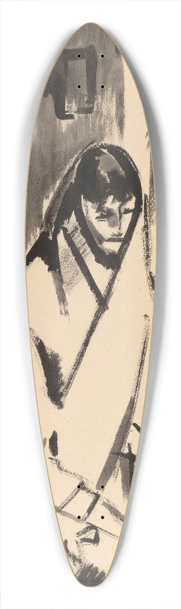 Rik Wouters - Sick Woman 39.3 inch art pintail longboard deck