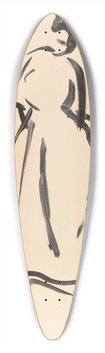 Rik Wouters - Silhouette of a Woman 39.3 inch art pintail longboard deck