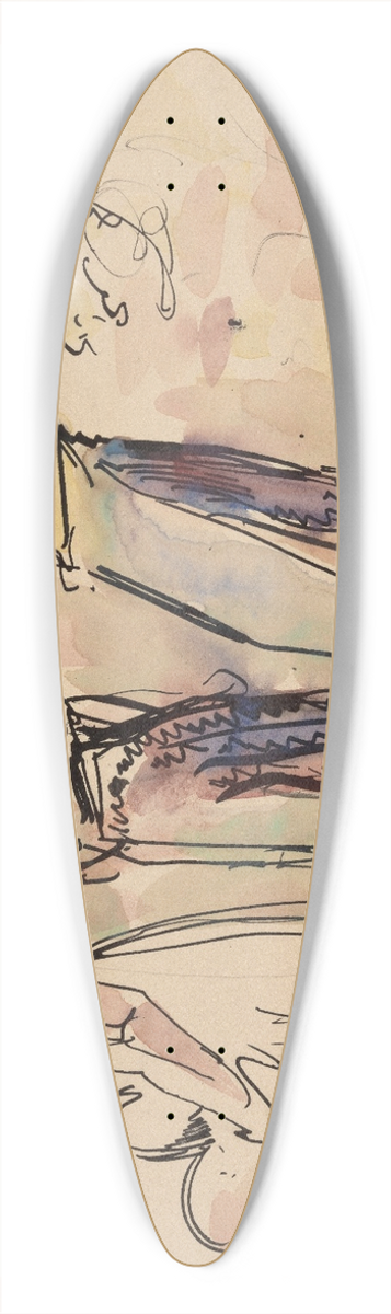 Rik Wouters - Silhouettes of Women 39.3 inch art pintail longboard deck